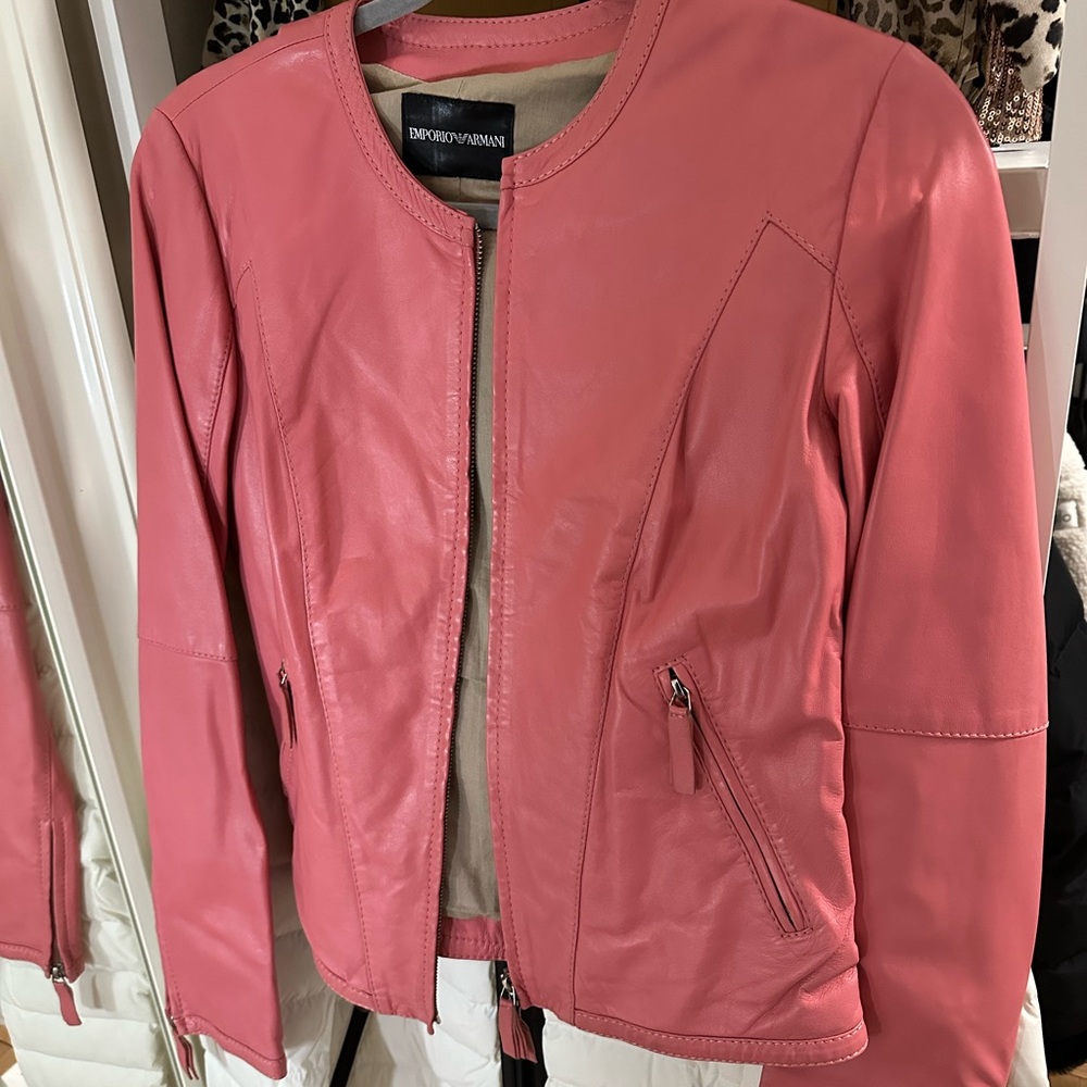 VTG Emporio Armani leather jacket NWOT